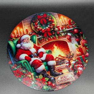 Planche à découper - Père noël au coin du feu