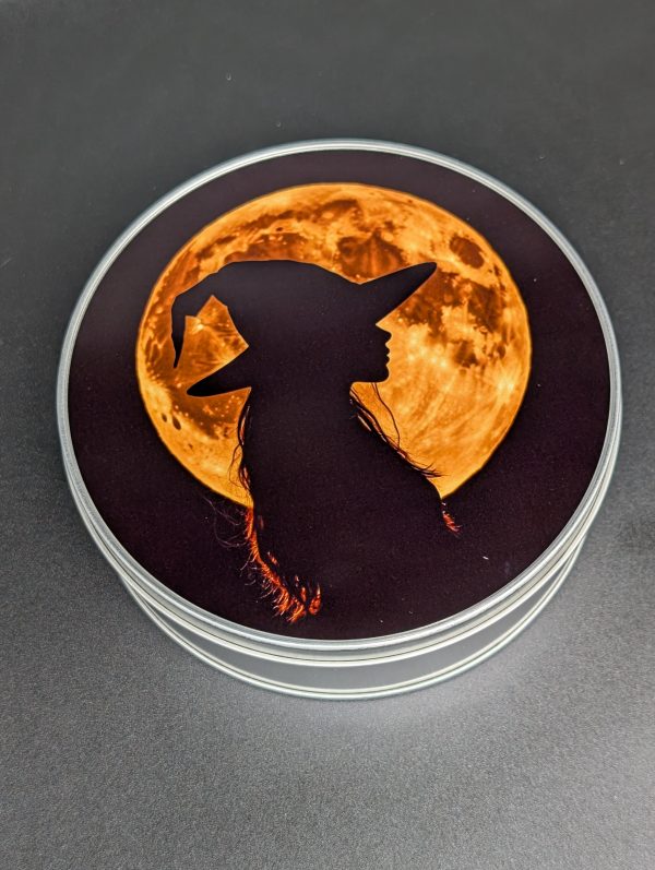 Boîte métal ronde - Sorcière et lune – Image 2