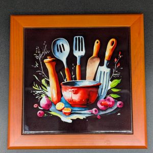 Dessous de plat / Cadre - bois clair - Ustensiles de cuisine
