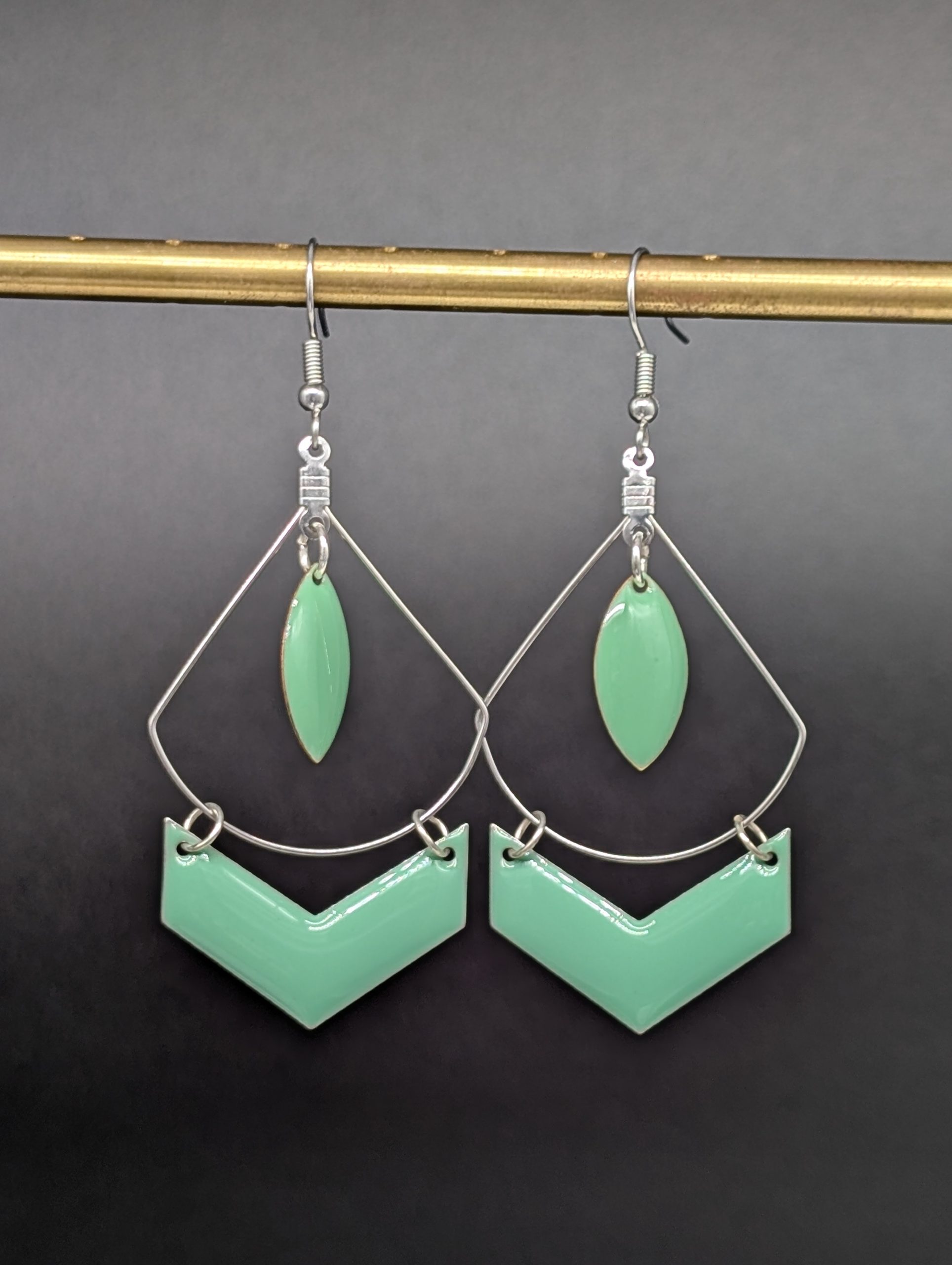 Boucles d'oreilles Wonder vert