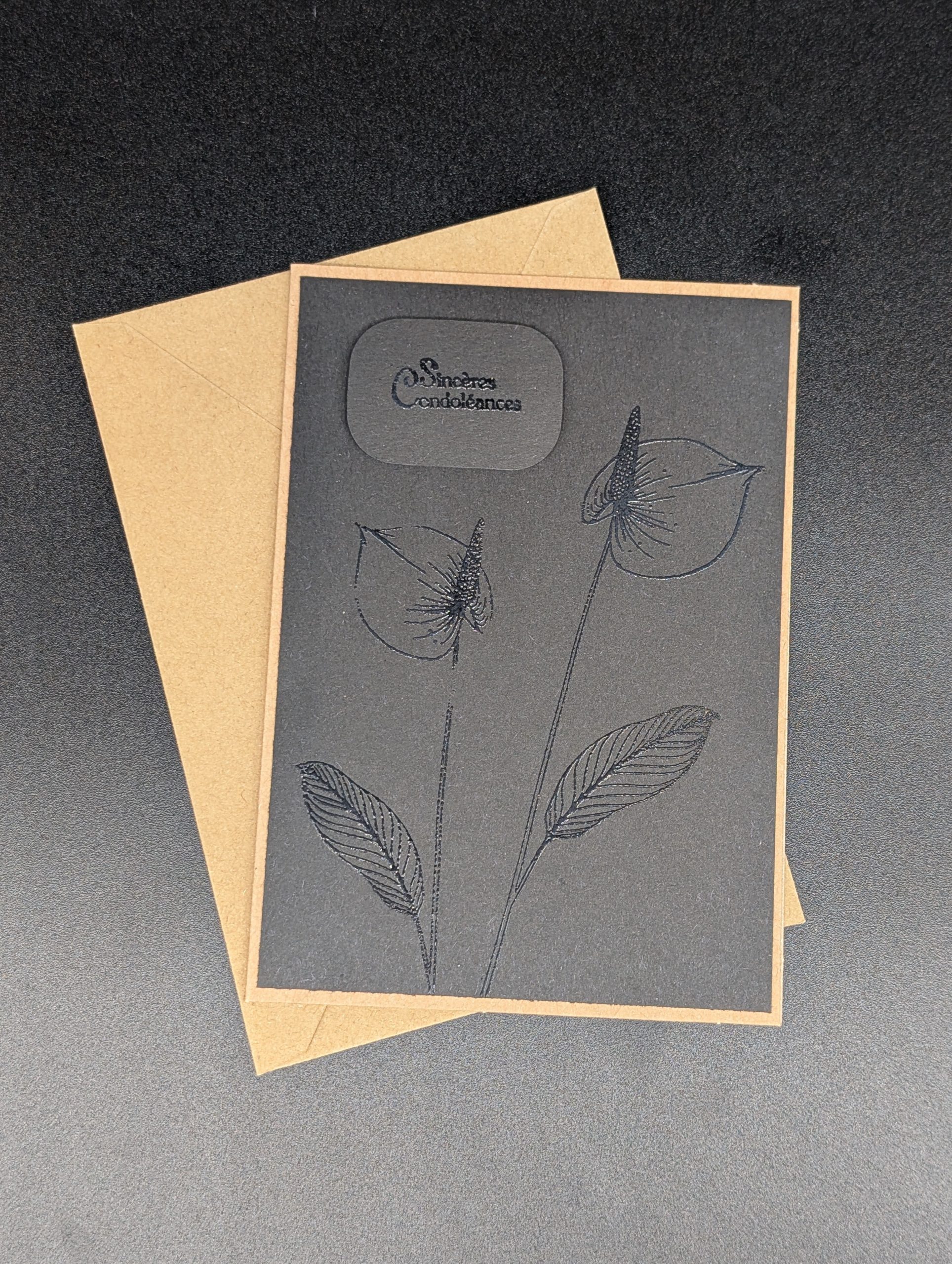 Carte 1100 - Sincères condoléances