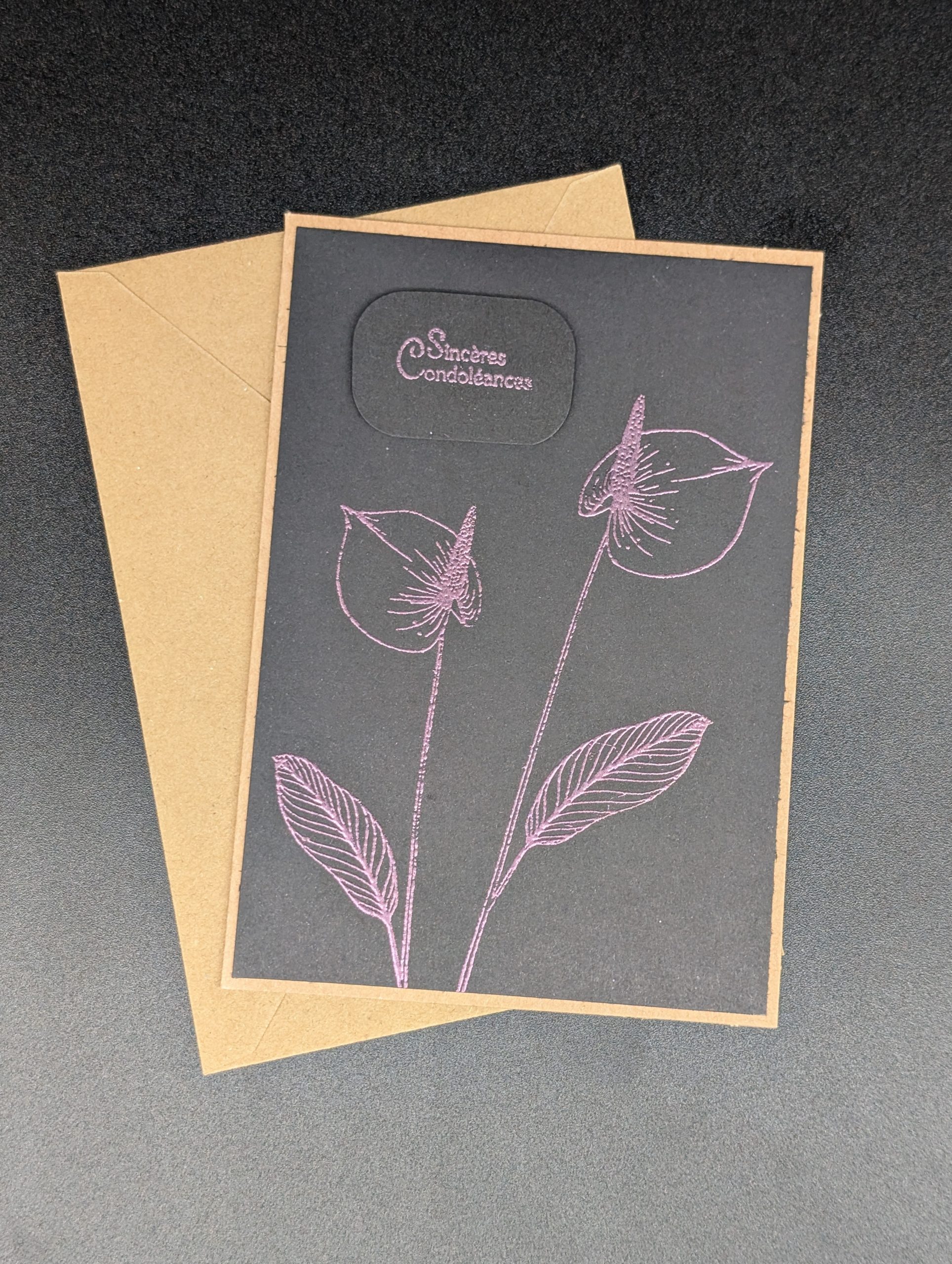 Carte 1104 - Sincères condoléances