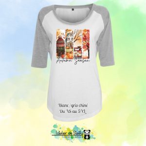 Tee-shirt manches 3/4 Majo - Ambiance d'automne
