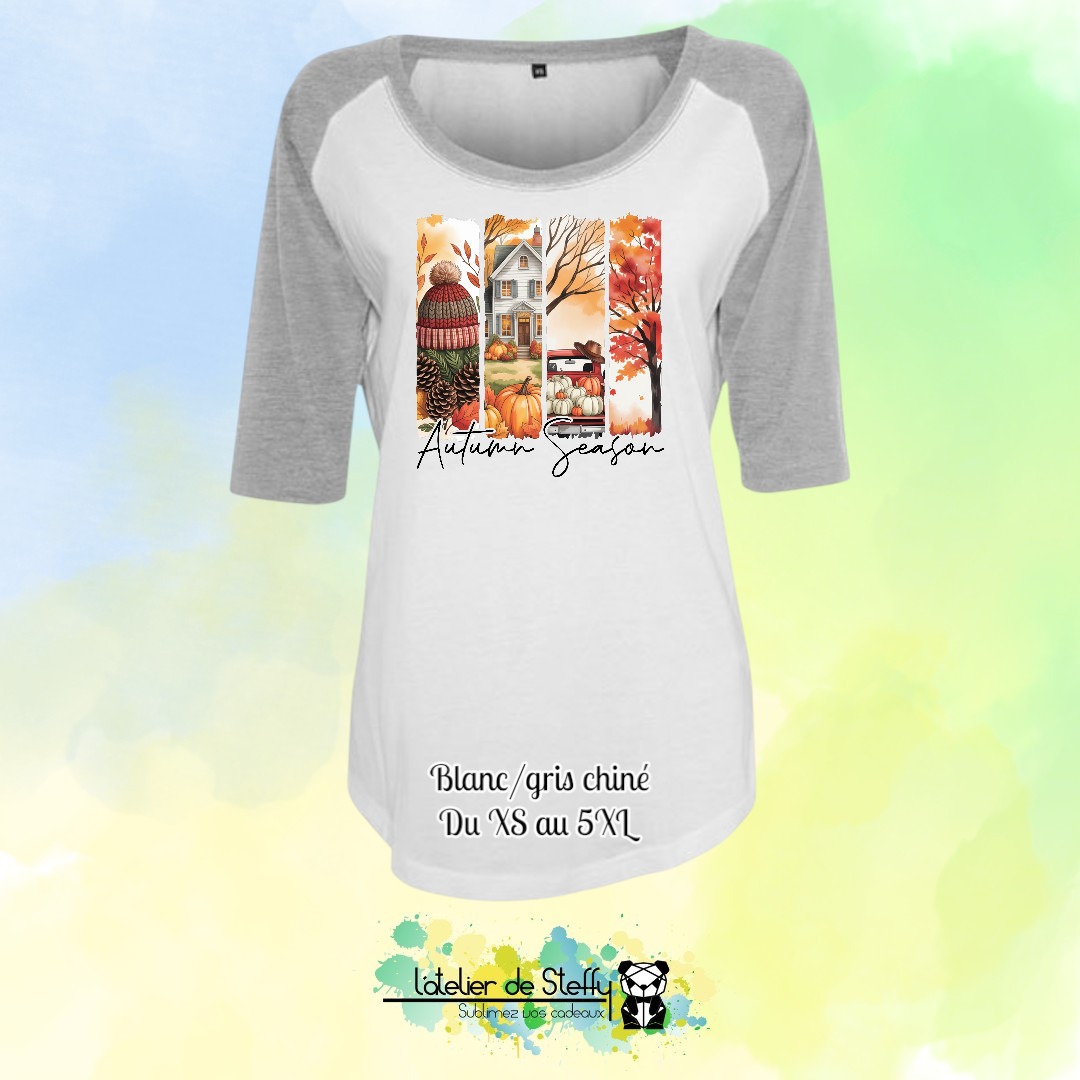 Tee-shirt manches 3/4 Majo - Ambiance d'automne