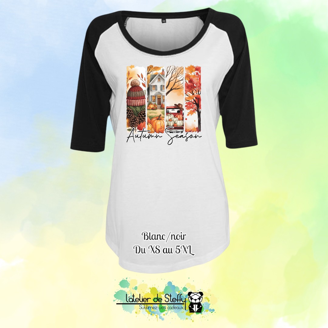Tee-shirt manches 3/4 Majo - Ambiance d'automne – Image 2