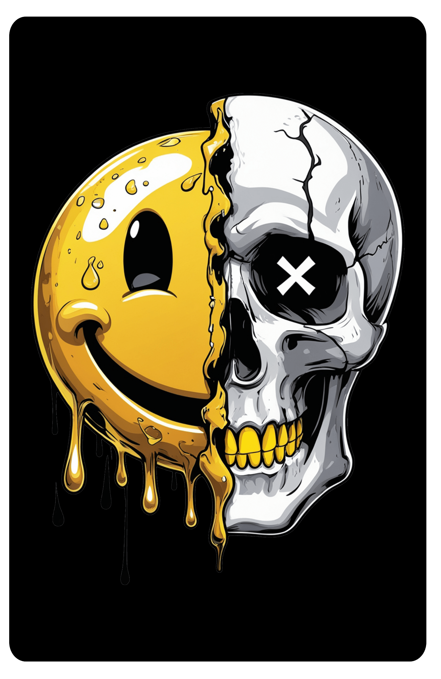 Boîte métal rectangle - Crâne smiley - Spécial Calendrier de l'avent 2025