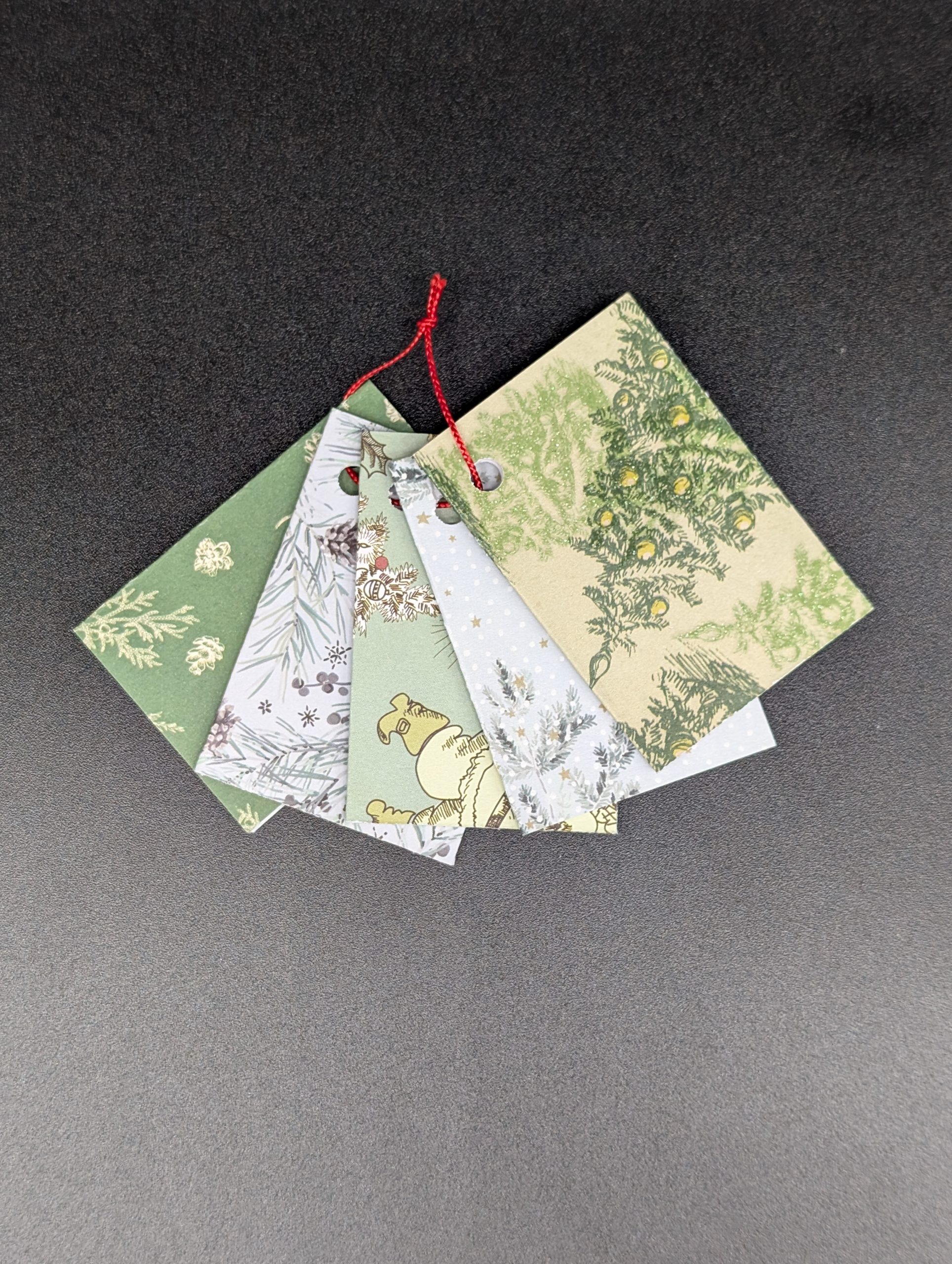 Lot de 5 étiquettes cadeau - Forêt d'hiver