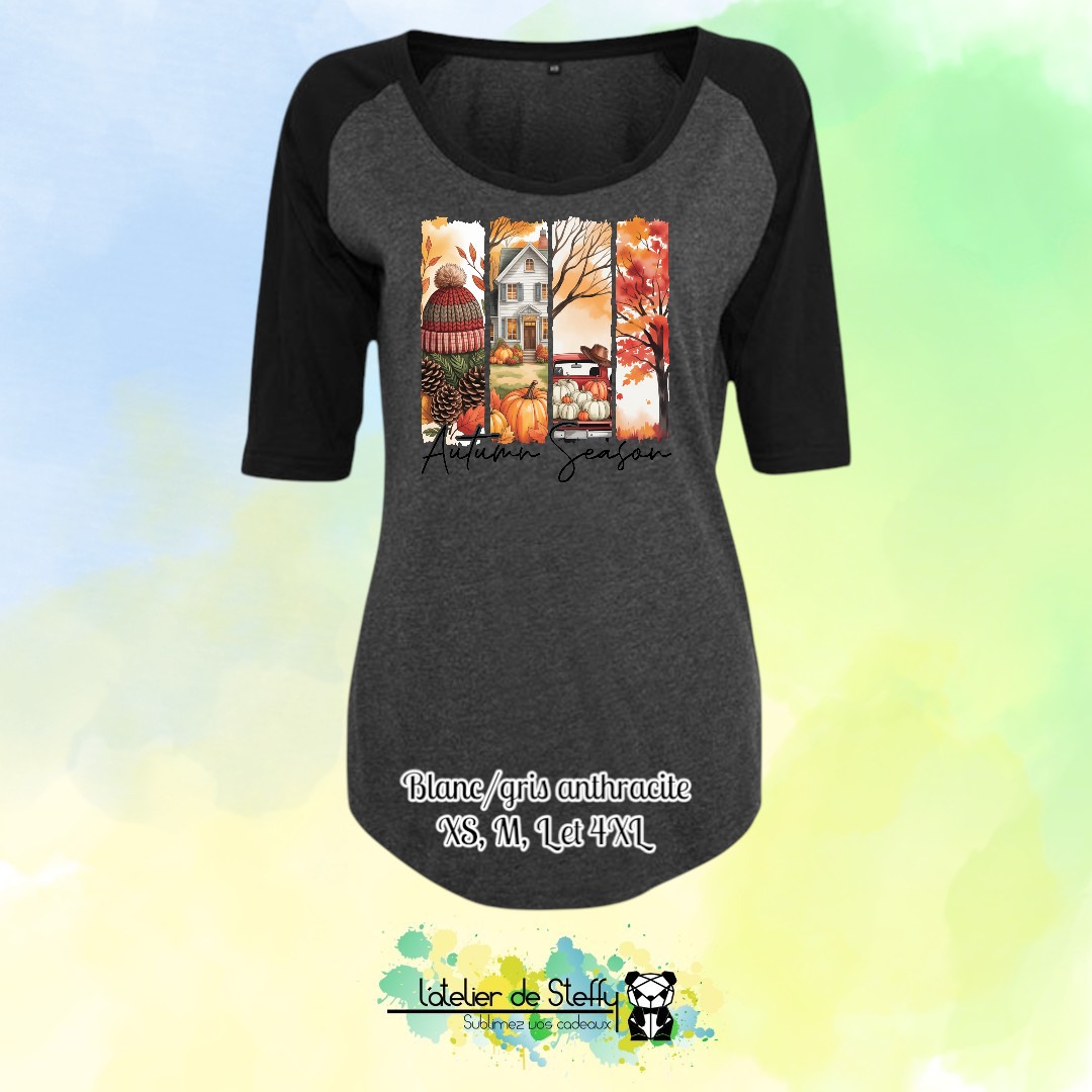 Tee-shirt manches 3/4 Majo - Ambiance d'automne – Image 4