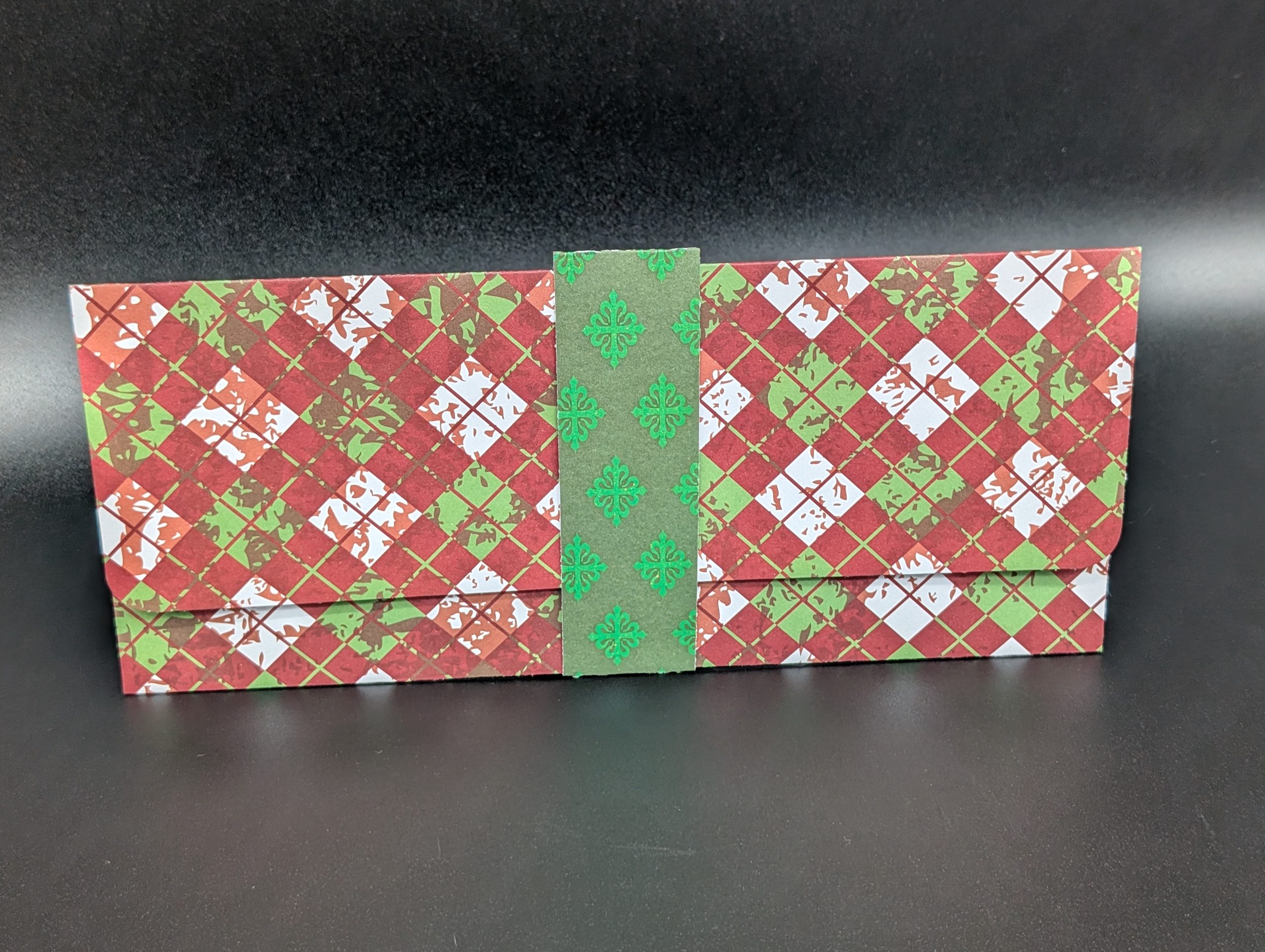 Pochette cadeau - Losanges de noël