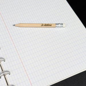 Mini crayon gris - Je déchire