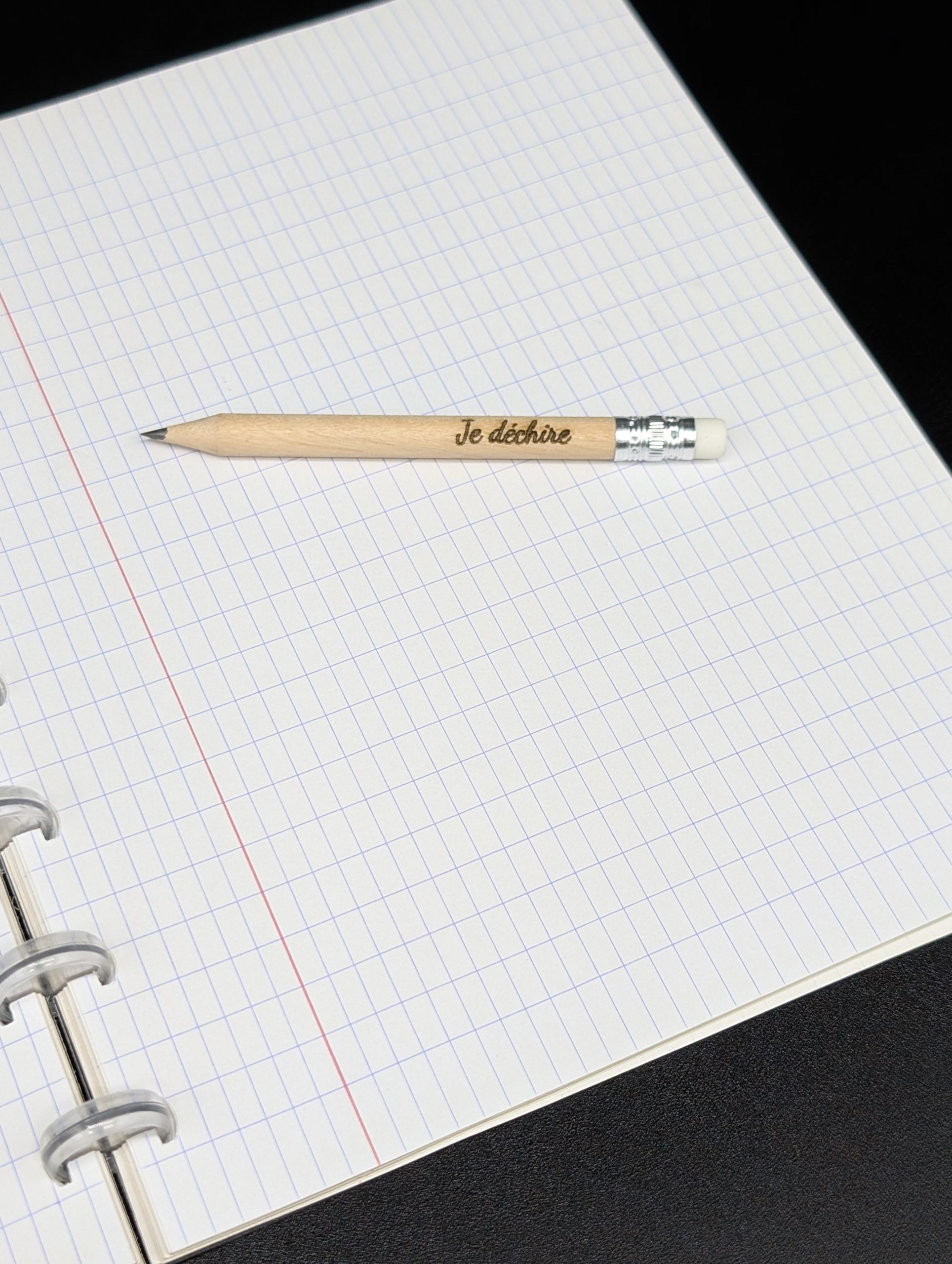 Mini crayon gris - Je déchire