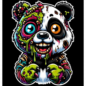 Boîte métal rectangle - Panda zombie - Spécial Calendrier de l'avent 2025