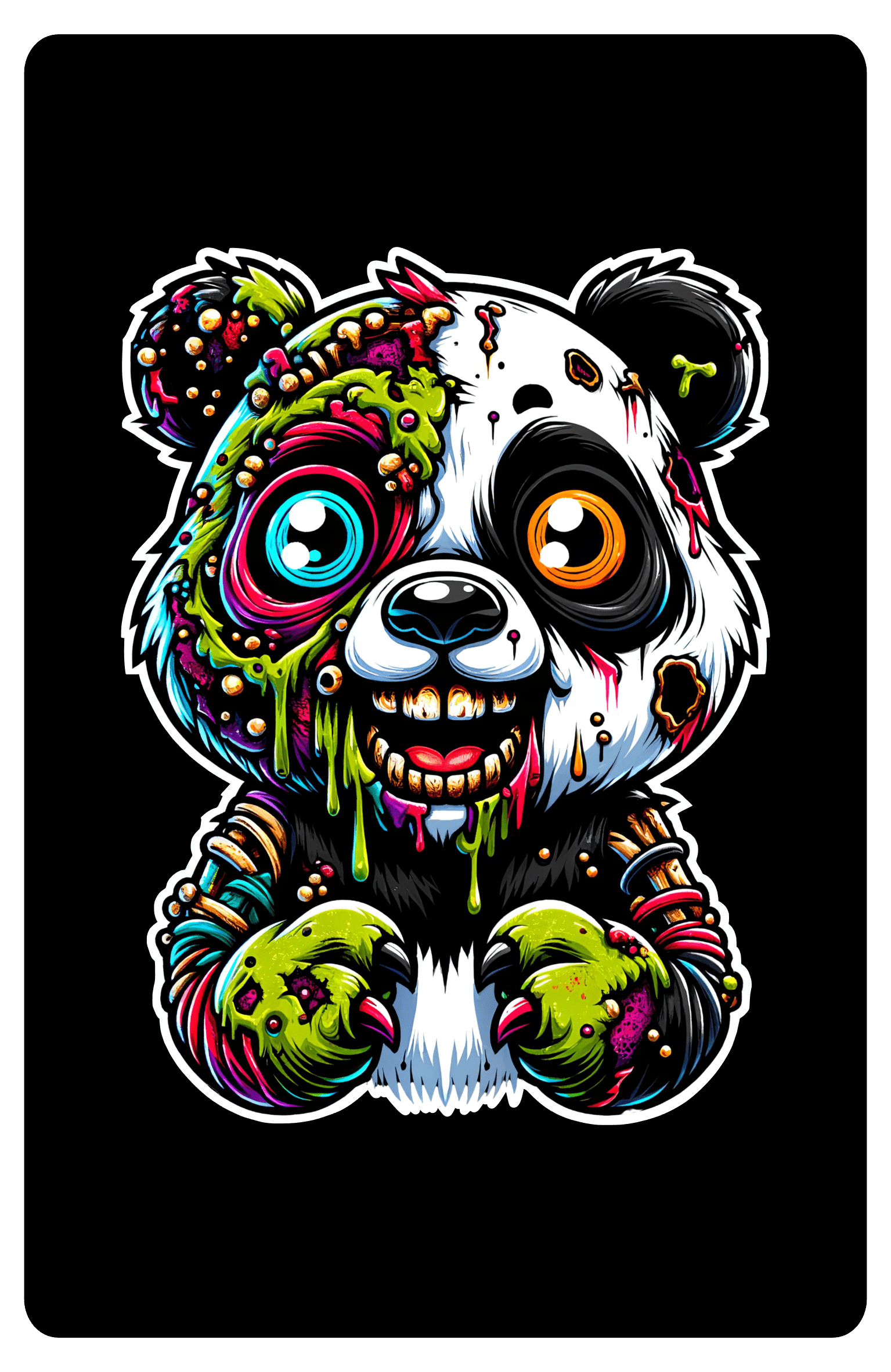 Boîte métal rectangle - Panda zombie - Spécial Calendrier de l'avent 2025