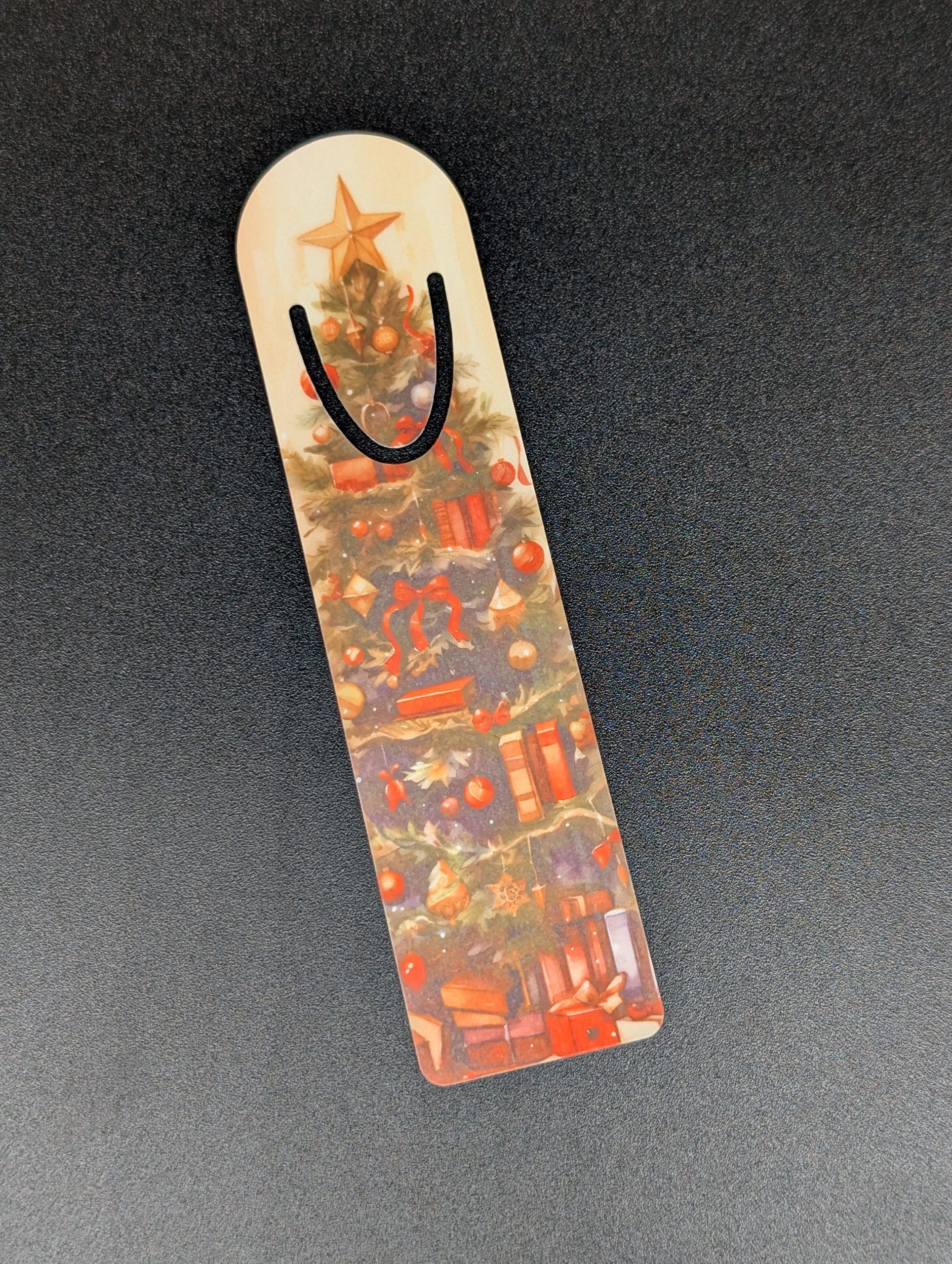 Marque page en alu - Sapin vintage