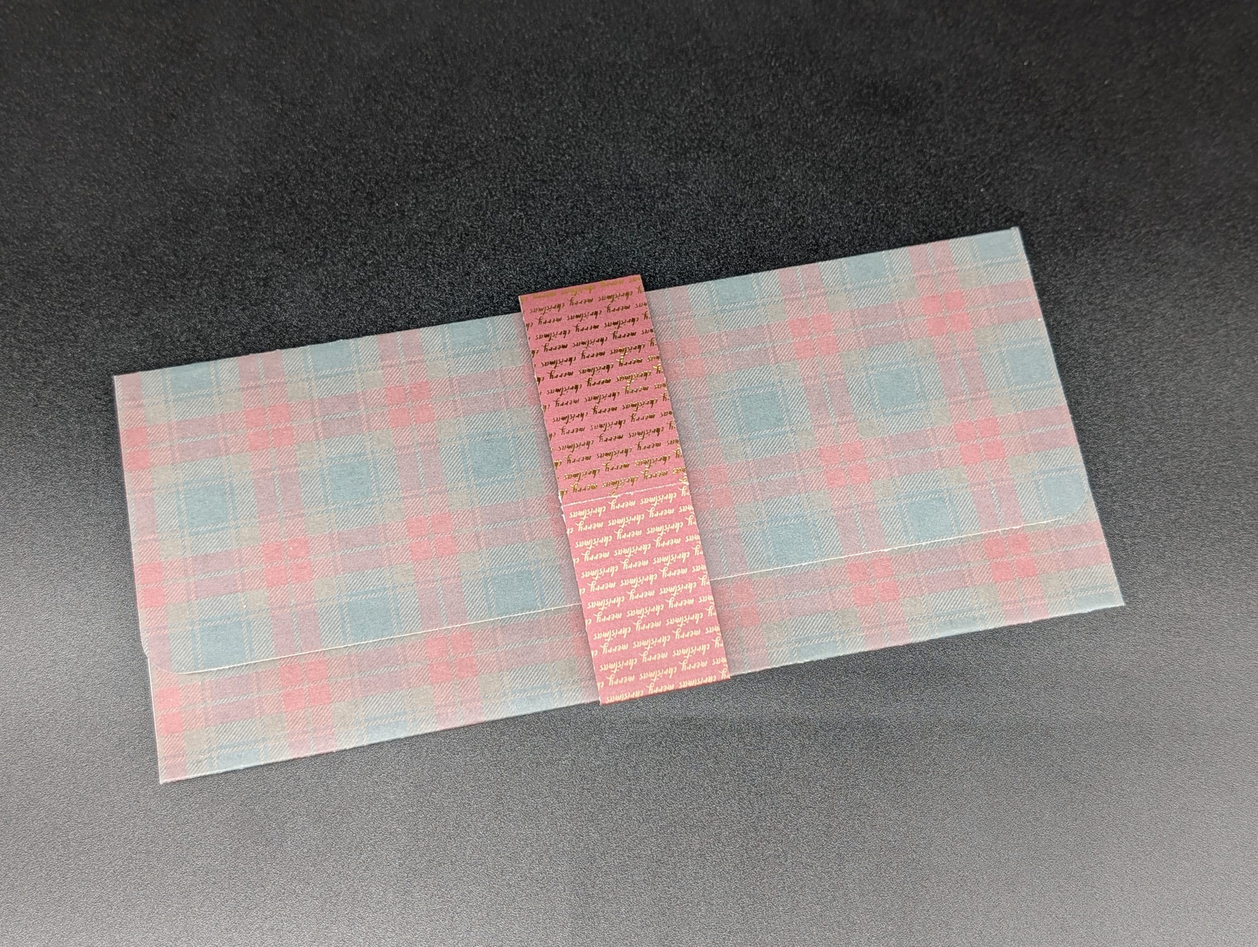 Pochette cadeau - Tartan de noël