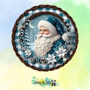 Planche à découper - Père noël bleu