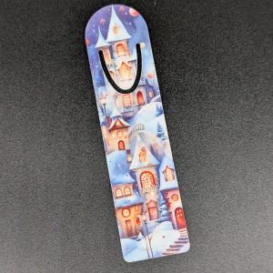 Marque page en alu - Village enneigé 3