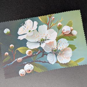 Lingette lunettes/écrans - Fleurs de cerisier blanches