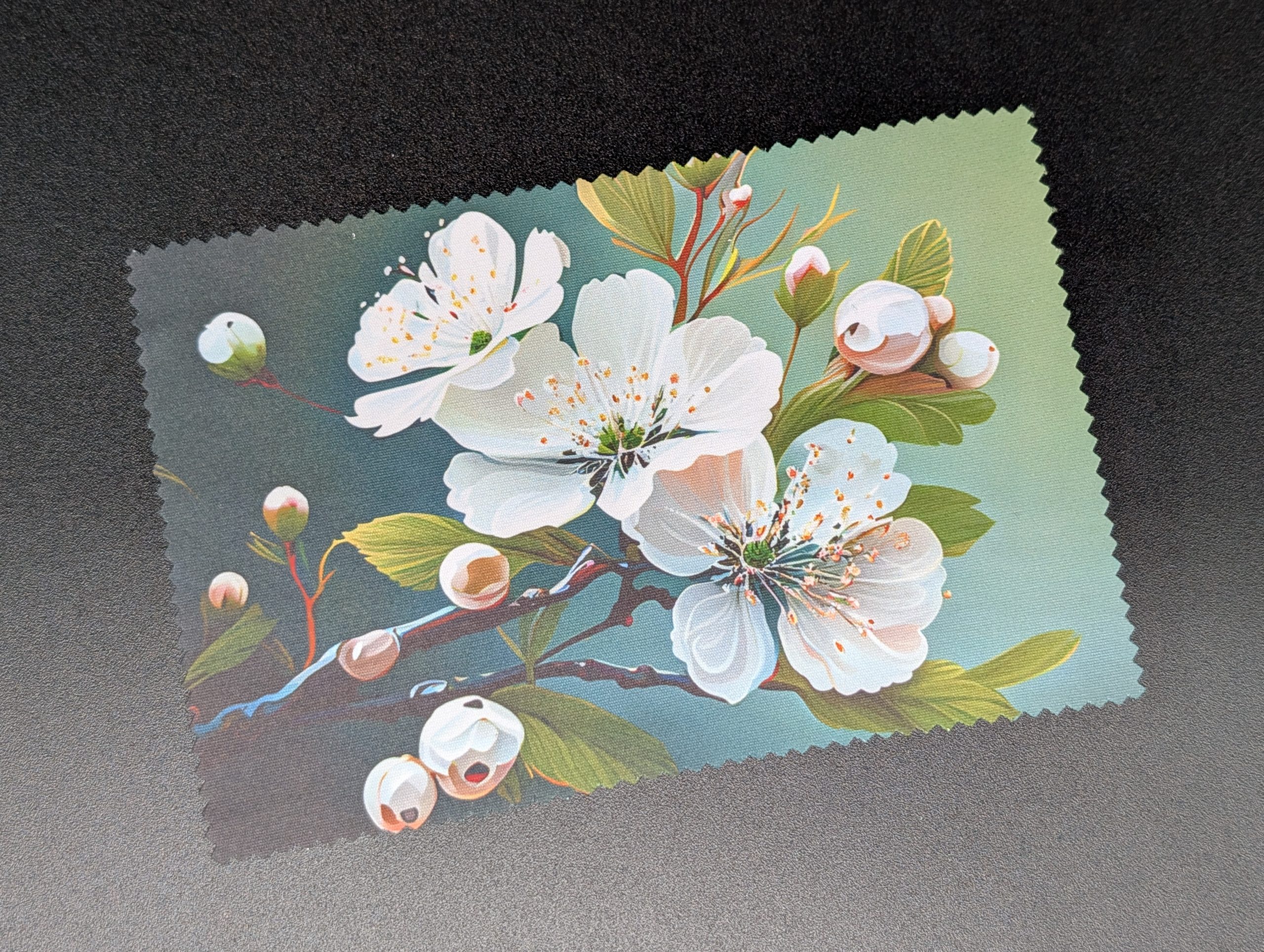 Lingette lunettes/écrans - Fleurs de cerisier blanches