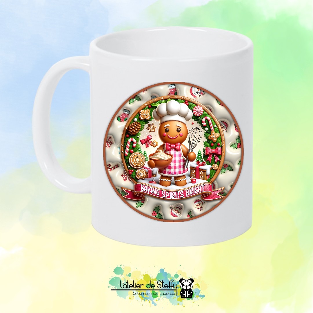 Mug blanc - Pain d'épices cuisto