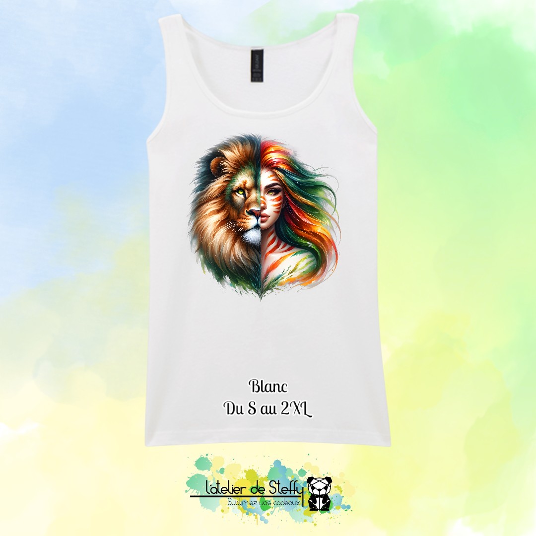 Débardeur Marie - Femme lion