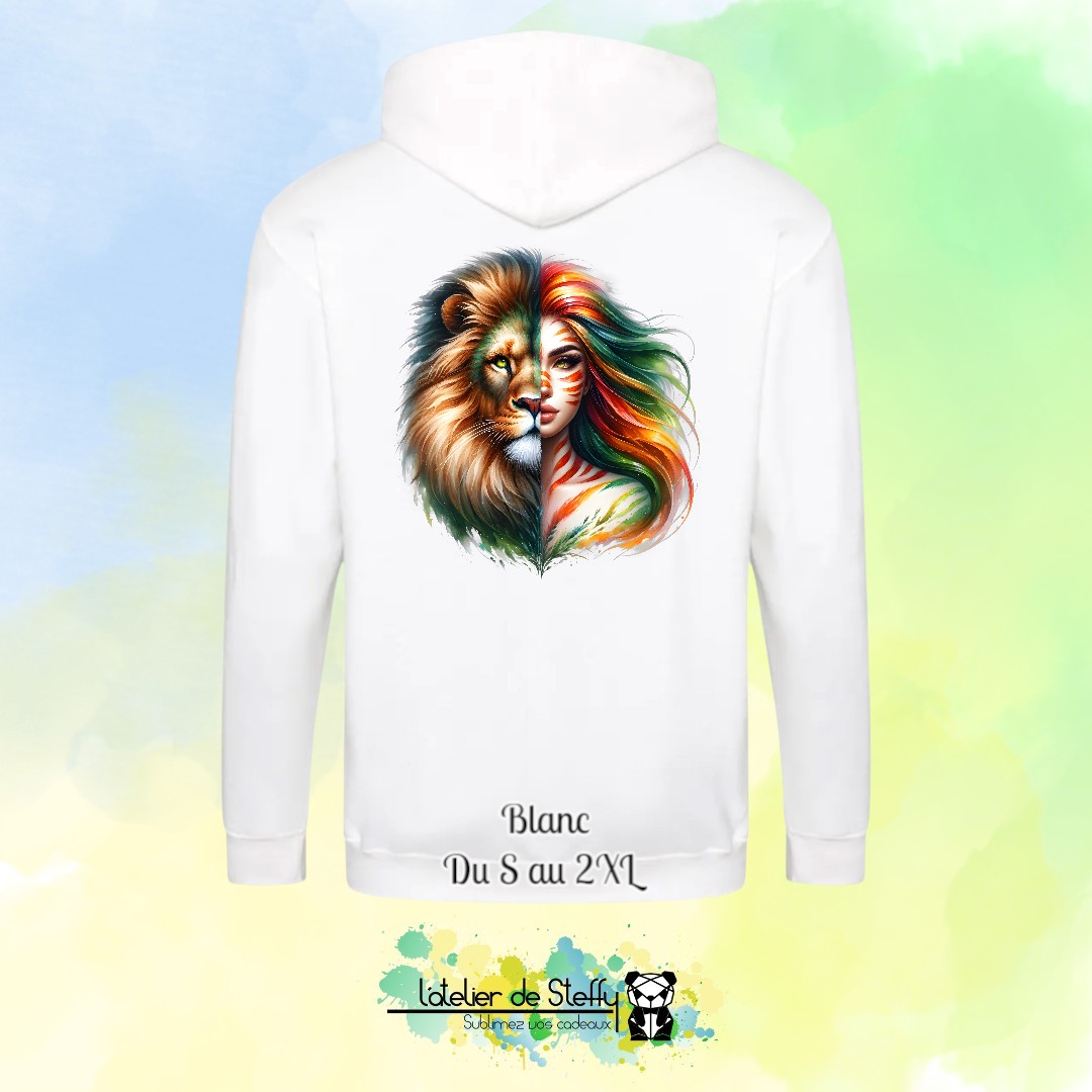 Veste sweat capuche Tof - Femme lion