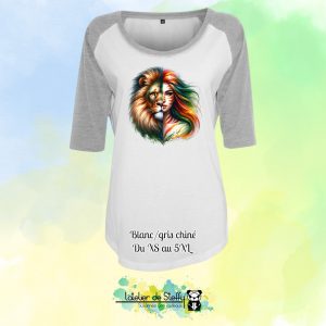 Tee-shirt manches 3/4 Majo - Femme lion