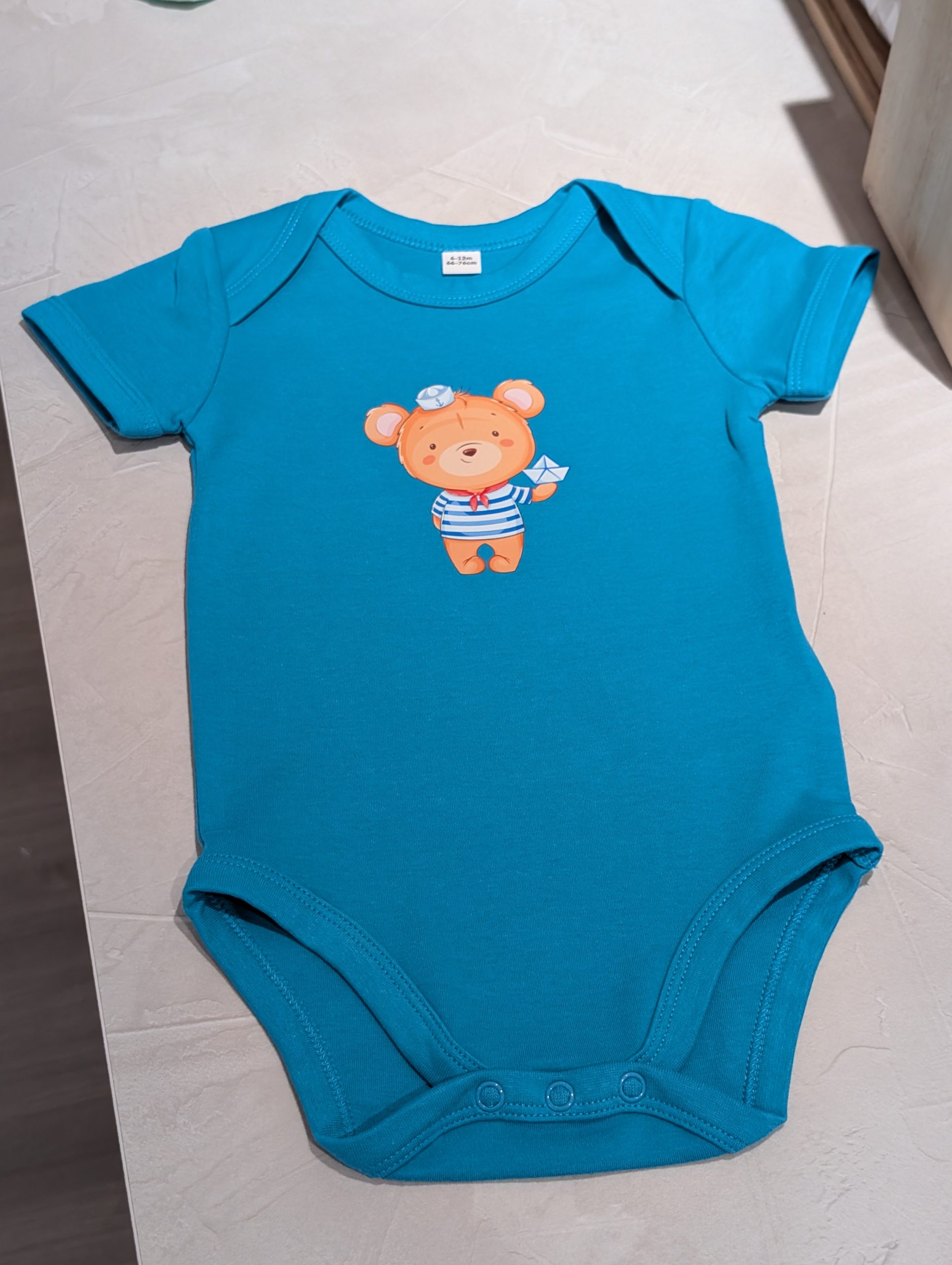 Body Pouyoute - Ourson marinière - 6/12 mois