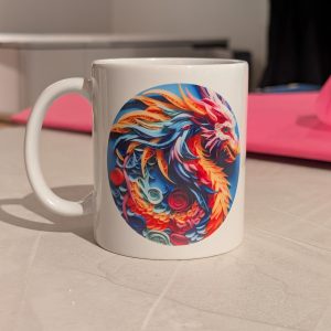 Mug blanc - Dragon 3D