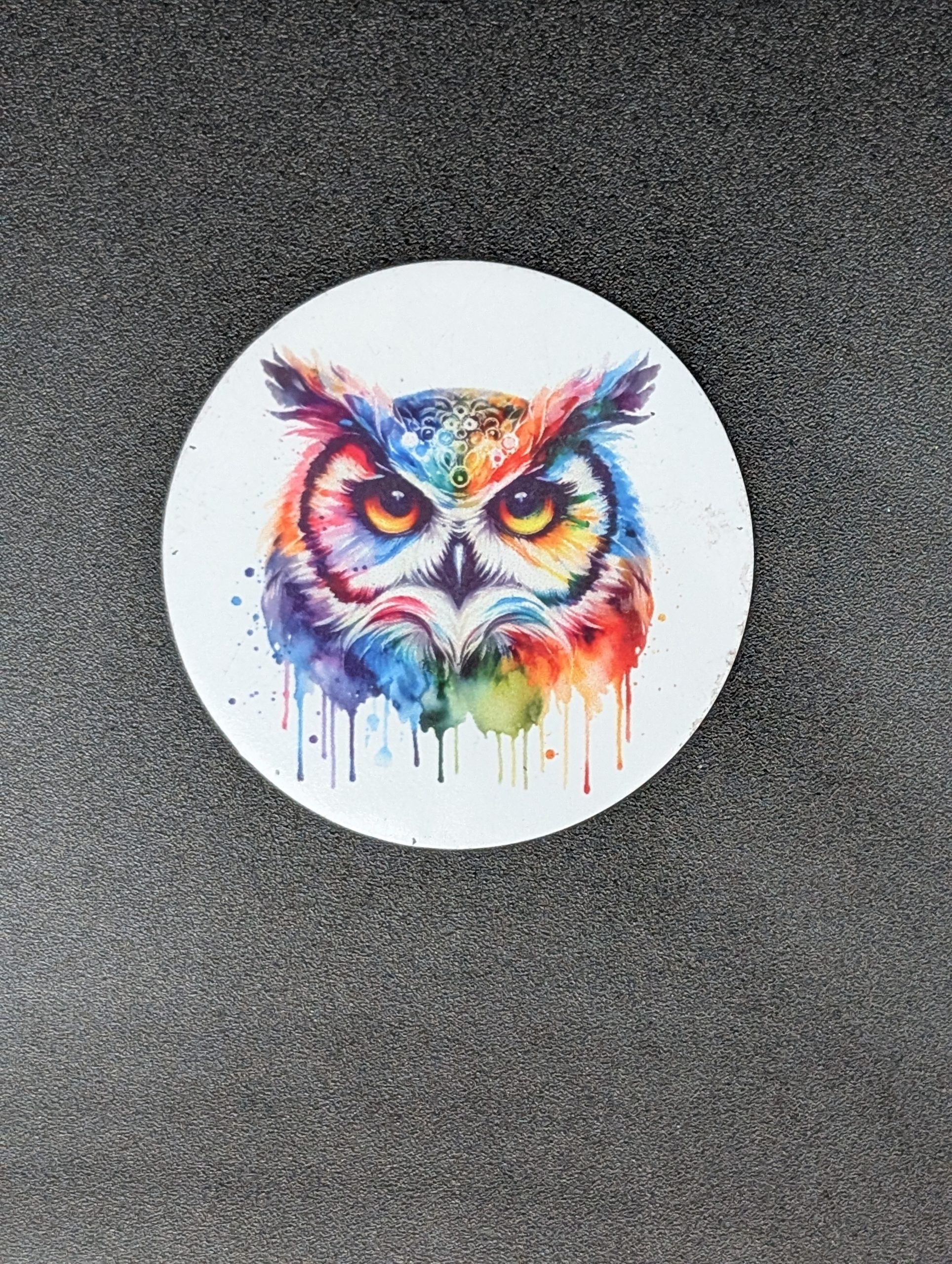 Magnet rond - Hibou