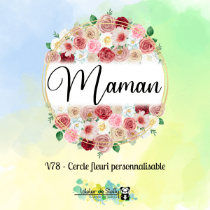 Cercle fleuri personnalisable