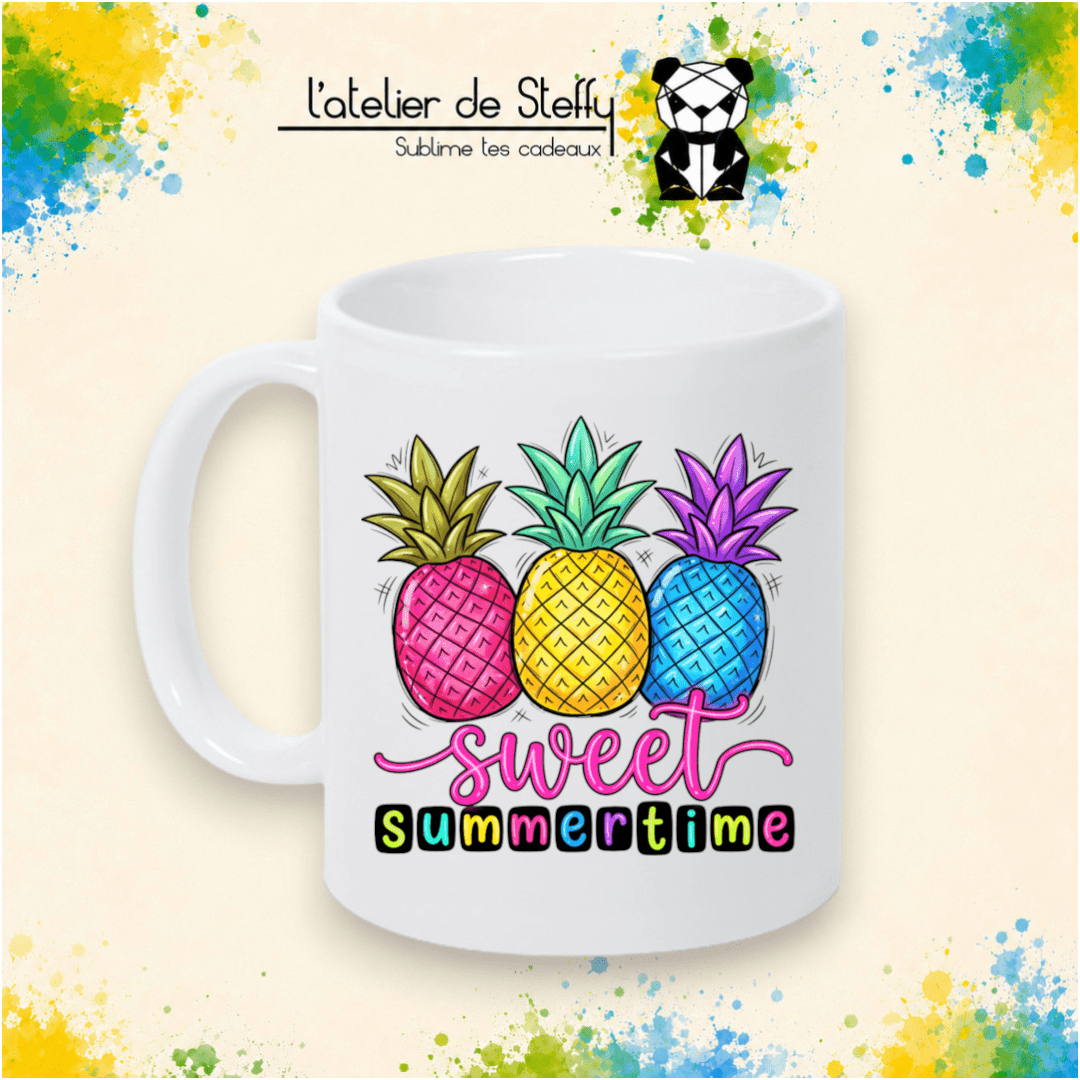 Mug - Ananas colorés