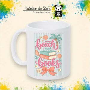 Mug - Plage et livres