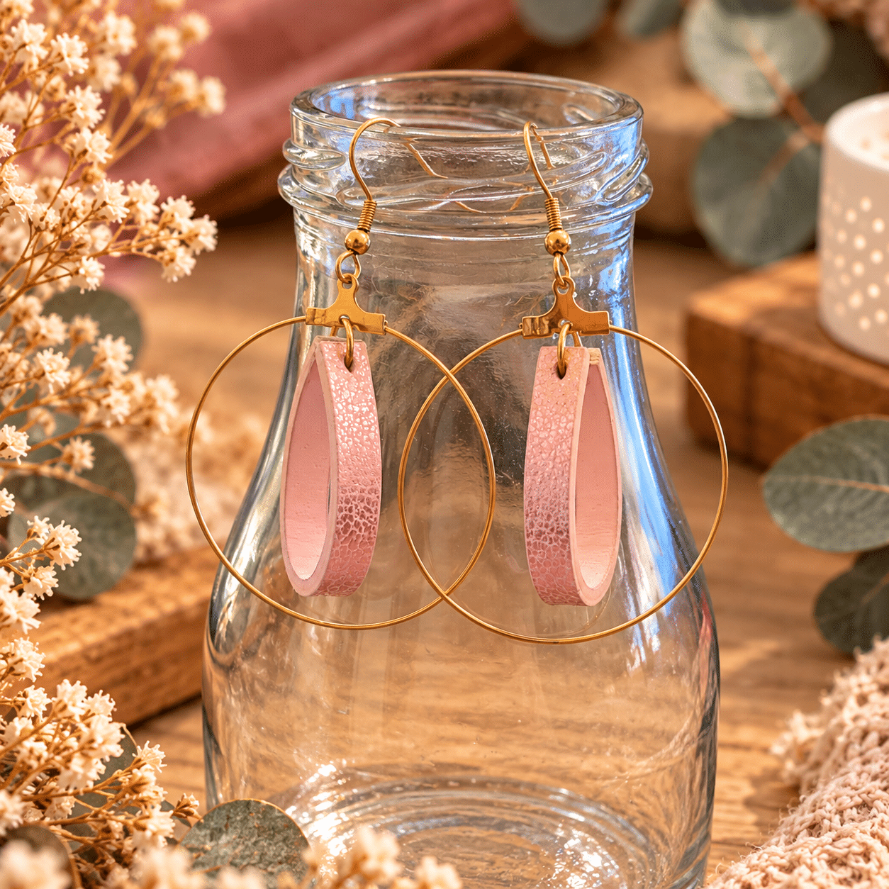 Boucles d'oreilles Cenza - Rose
