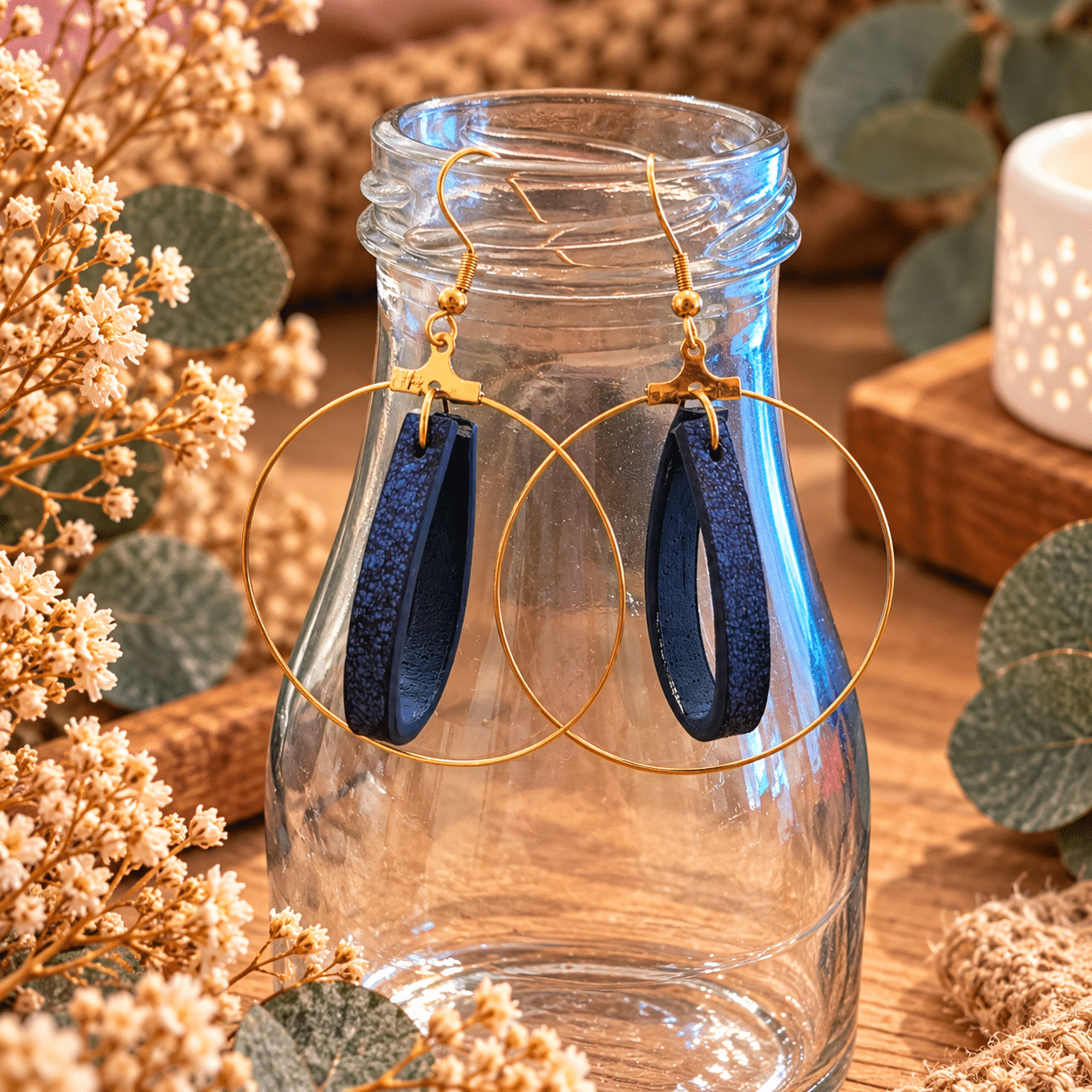 Boucles d'oreilles Cenza - Violette