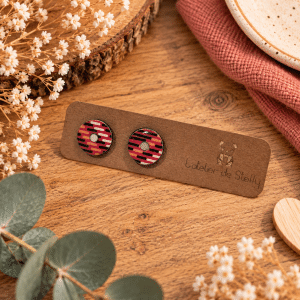 Boucles d'oreilles Néa Trait d'union en papier résiné