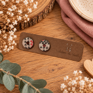 Boucles d'oreilles Néa Pull de noël en papier résiné