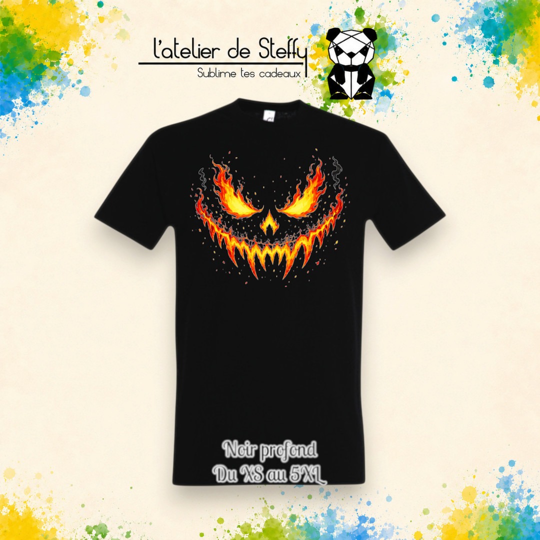 Tee-shirt Zhom noir - Halloween