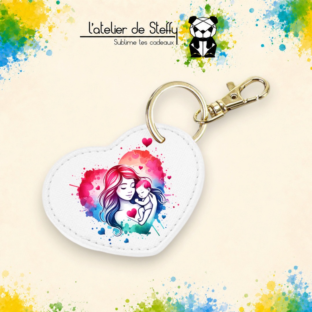 Porte-clés simili coeur - Amour maternel – Image 2