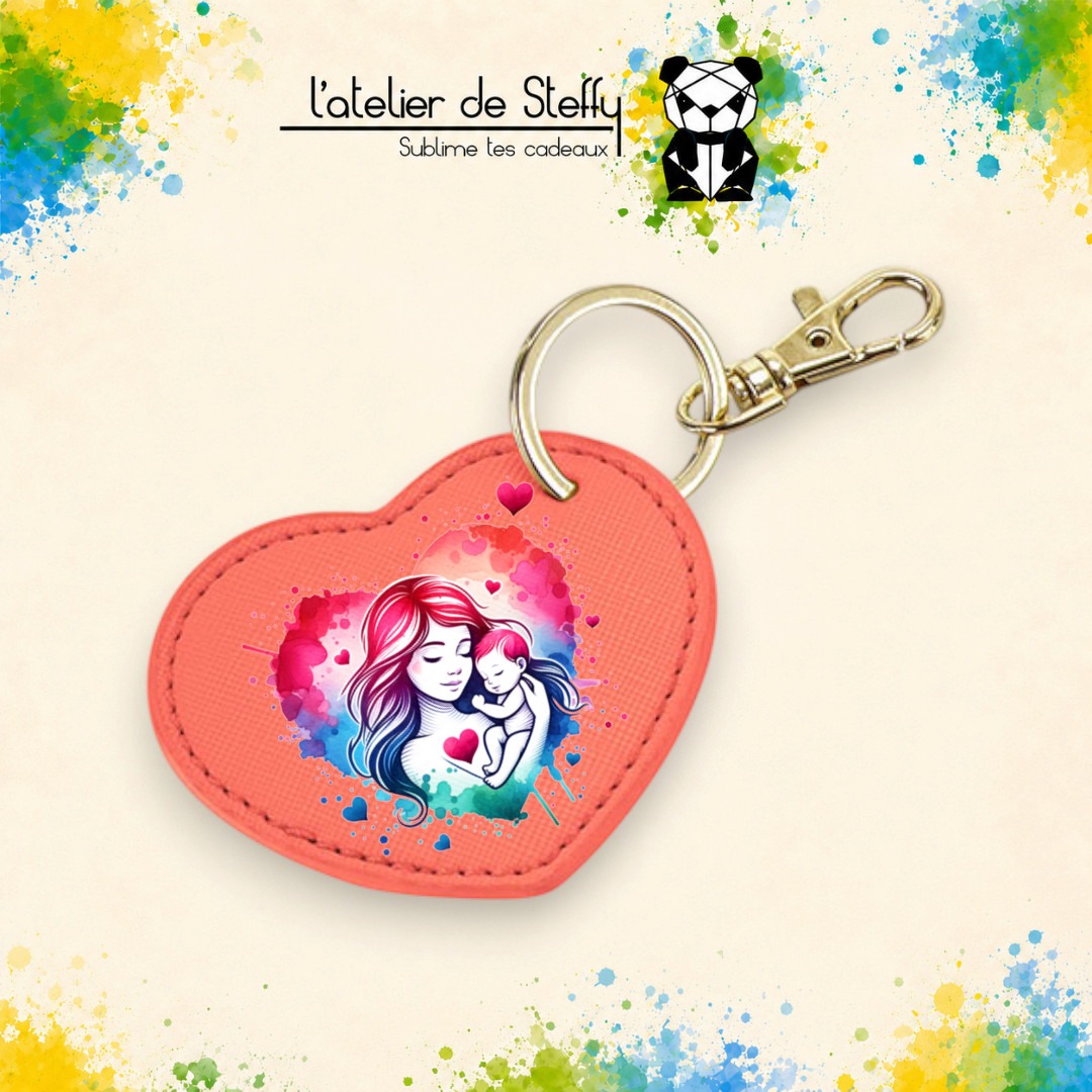 Porte-clés simili coeur - Amour maternel – Image 3