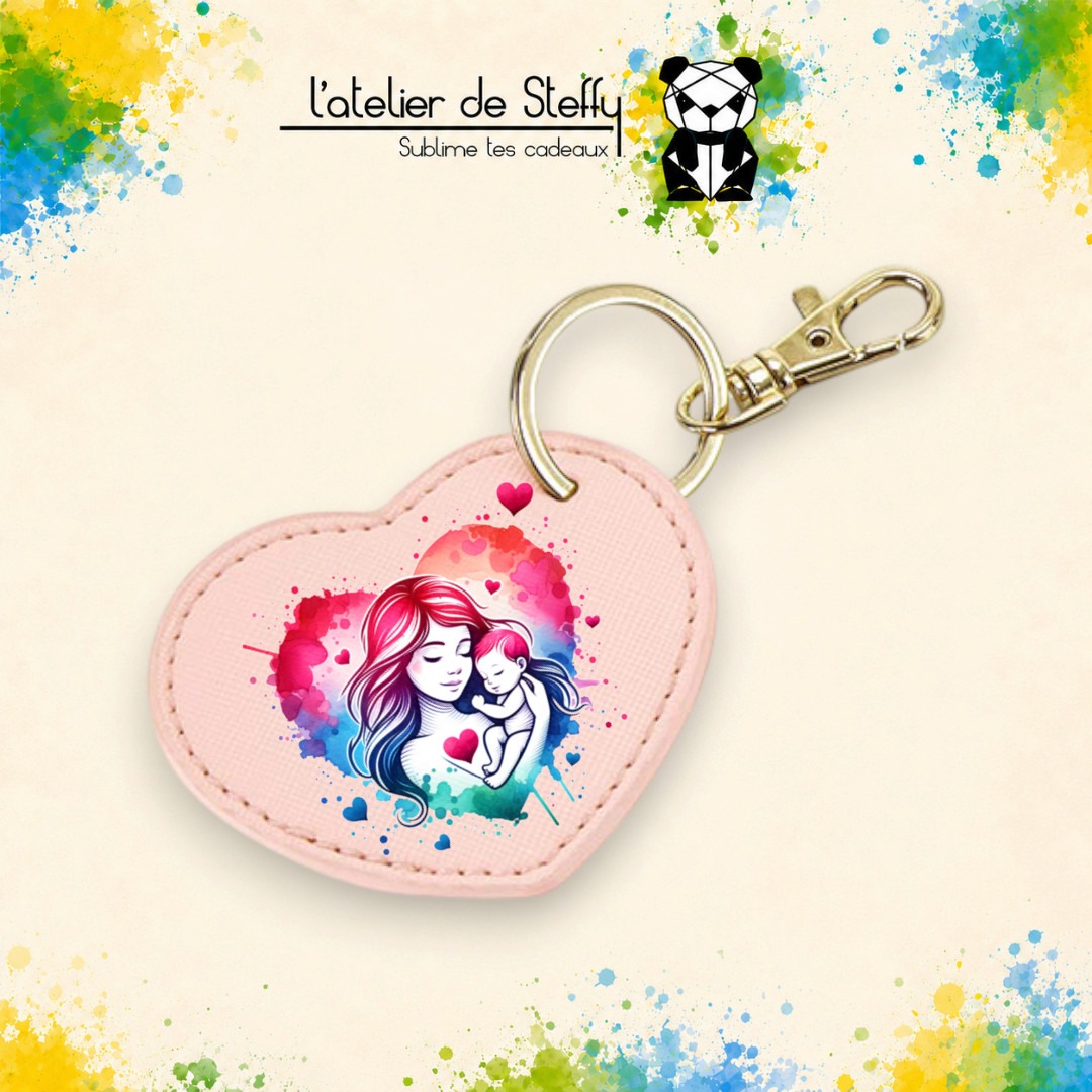 Porte-clés simili coeur - Amour maternel – Image 4