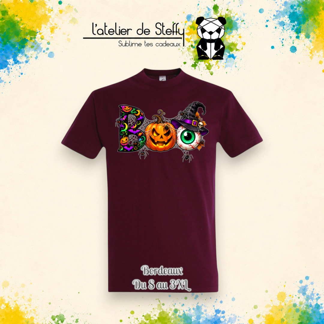 Tee-shirt Zhom bordeaux - Boo curieux