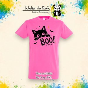 Tee-shirt Zhom rose orchidée - Chat boo
