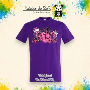 Tee-shirt Zhom violet foncé - Boo rose