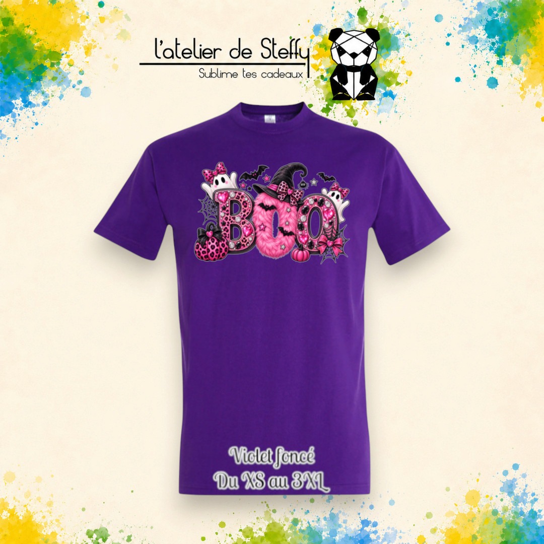 Tee-shirt Zhom violet foncé - Boo rose