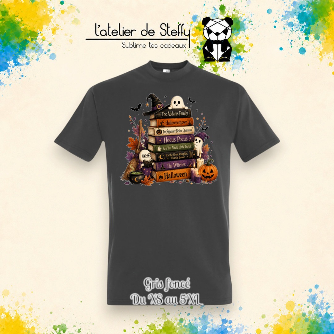 Tee-shirt Zhom gris foncé - Livres d'octobre