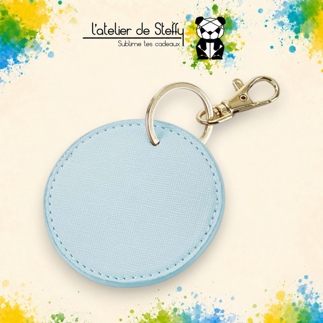 Porte-clés simili rond personnalisable sur demande – Image 4