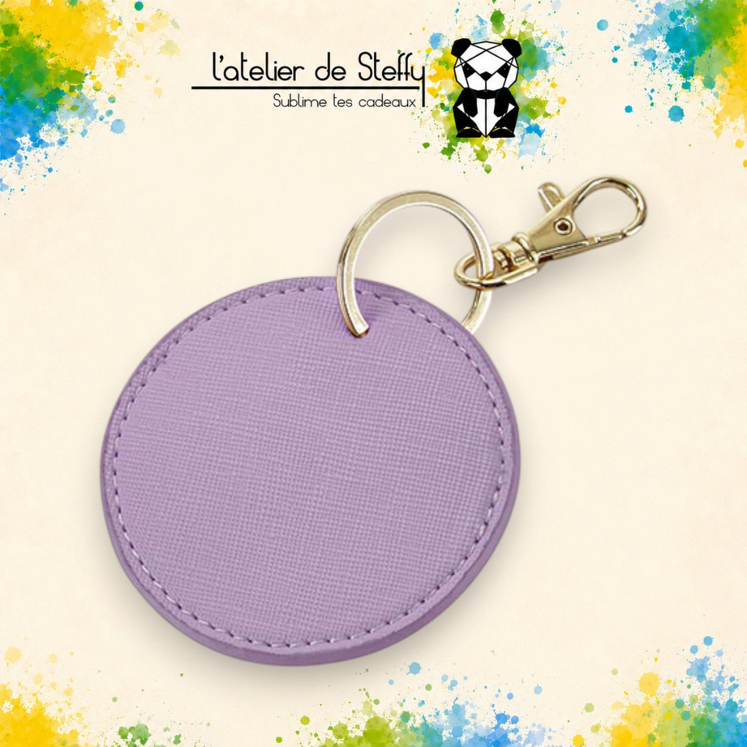 Porte-clés simili rond personnalisable sur demande – Image 6