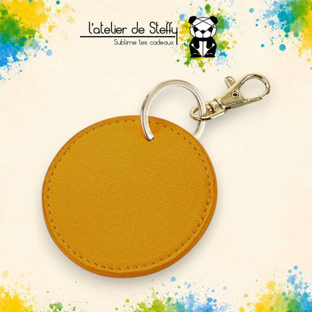 Porte-clés simili rond personnalisable sur demande – Image 7