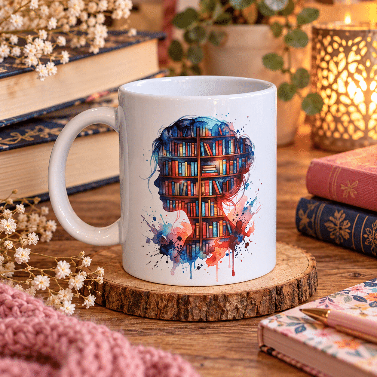 Mug - Des livres plein la tête